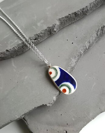 Naszyjnik Bolesławiec, biżuteria z talerzy