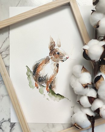 Akwarela Wiewiórka, Wiktoria Borys Art