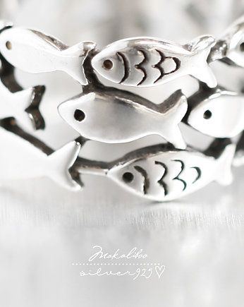 Pierścionek RYBKI, Ewa Saj Silver