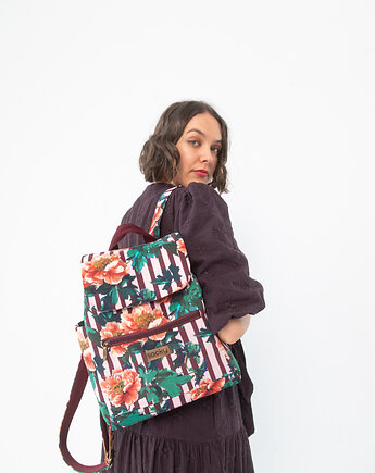 Plecak welurowy lucky karmin  (Różne rozmiary), sacky bag