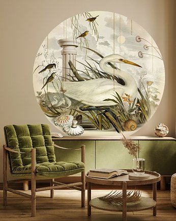 Tapeta samoprzylepna w kształcie koła w stylu vintage, ILLU decor