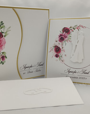 Kartka ślubna z pudełkiem i kopertą, W48, Anna Art and Crafts