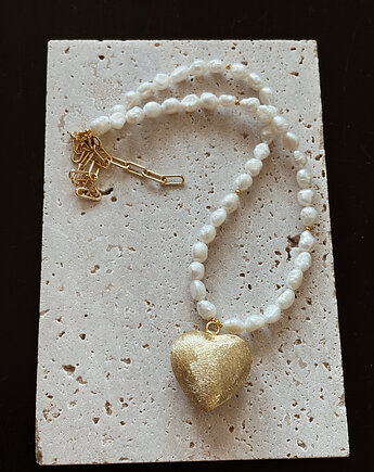 Naszyjnik z pereł naturalnych Serce, Chmolowska Jewellery