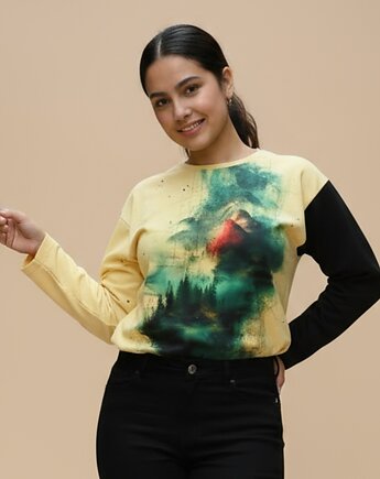 Nietypowa bluza bawełniana - Góry, mniej więcej