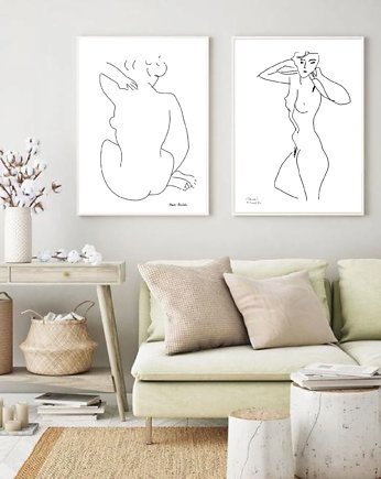 DWA PLAKATY abstrakcyjne Henri Matisse, black dot studio