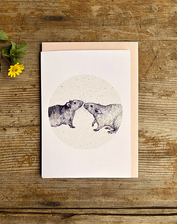 Szczurki- Kartka- Grafika- Ilustracja- Zwierzaki, BOSKE