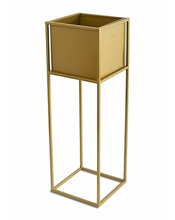 Kwietnik Metalowy ze Skrzynią Złoty 70 cm, MIA home
