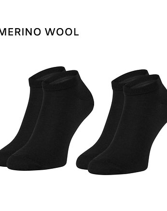 2 pary czarne stopki z wełny merynosa, EsteraShop
