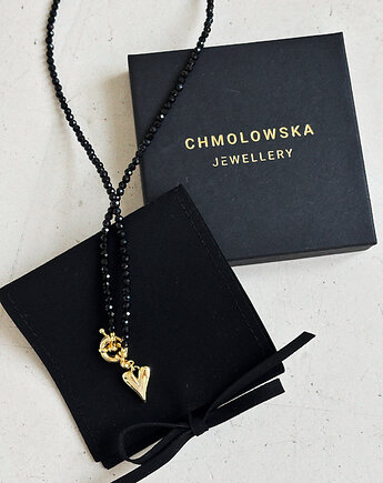 Naszyjnik Onyks  Serce, Chmolowska Jewellery