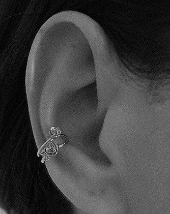 Nausznica róża kolczyk, Vander jewelry