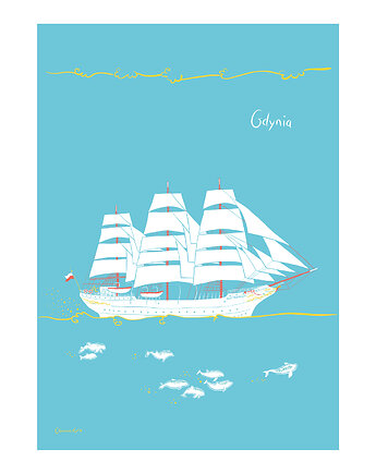 Plakat Gdynia Dar Pomorza, Gliniana Kura