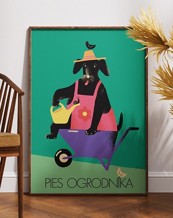 Plakat "Pies ogrodnika", Agata Małecka
