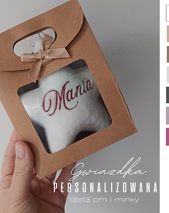 Gwiazdka - ozdoba  pamiątka chrztu , narodzin  haft, Little Angels