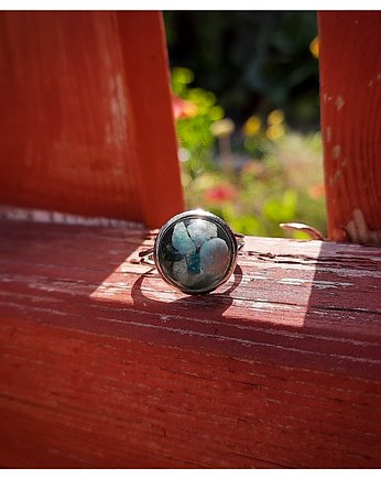 Mikro pierścionek z amazonitem, Figa handmade accessories