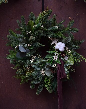 Świąteczy wianek naturakny- LAS, Projekt wianki