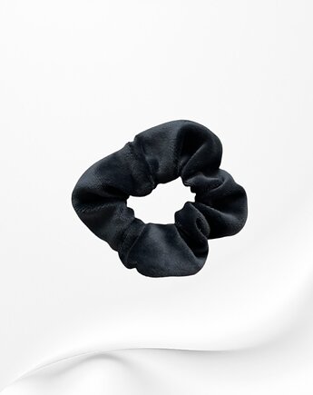 Gumka frotka scrunchie midi welurowa grafitowa szara, Zdunetti
