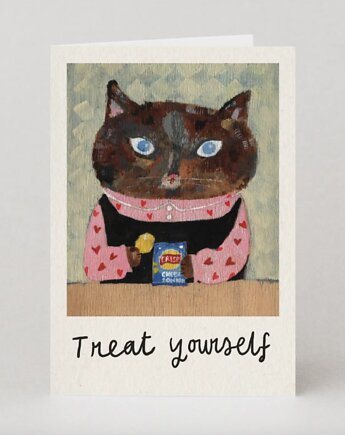 Kartka Treat yourself Cat, Cudowianki