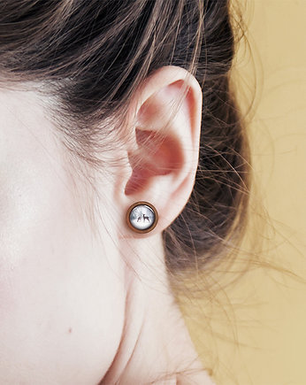 Kolczyki drewniane - Sarenki - sztyfty, yenoo