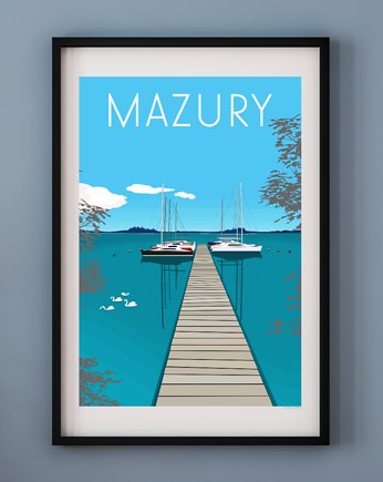 Plakat MAZURY, A. W. WIĘCKIEWICZ