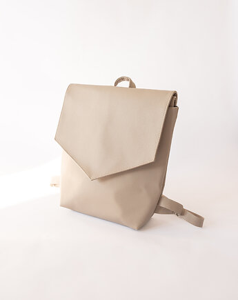 LINE Stone-Beige Vegan-Leather Backpack, Zoe&co