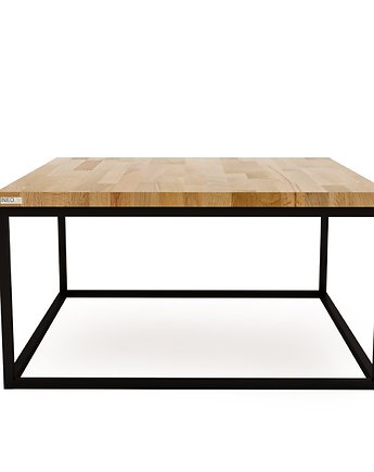 Stolik kawowy Cermis czarny 80cm x 80 cm dąb, HOGGA