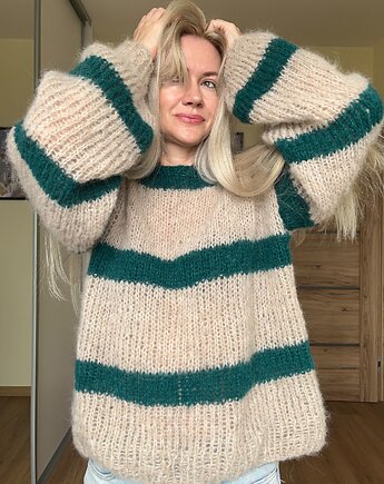 Sweter oversize, Swetry na drutach