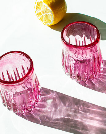 Szklanka "Optyk" rubinowa, Pietkiewicz Design