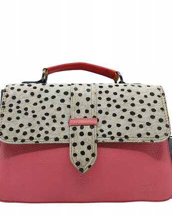 Torebka klasyczna skórzana na ramię pasek na klapce oryginalna OLIVKA, Olivka Warsaw