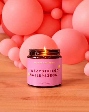 Świeca sojowa na urodziny - Wszystkiego Najlepszego, Świece sojowe Anna Nawrot