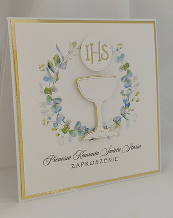 Zaproszenia na Komunię, wzór 27b, Anna Art and Crafts