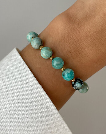 Bransoletka na gumce - Amazonit, Bring Biżuteria