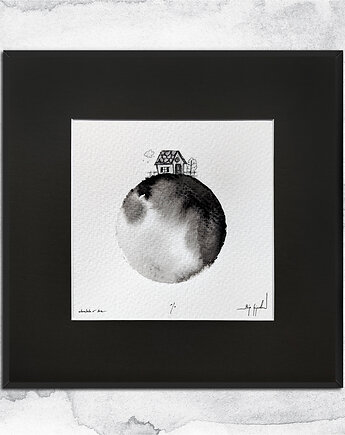 UNIKAT - oprawiona w ramę akwarela (domek 3), Maja Gajewska