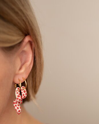 Kolczyki ceramiczne falki red dots, Vaczor