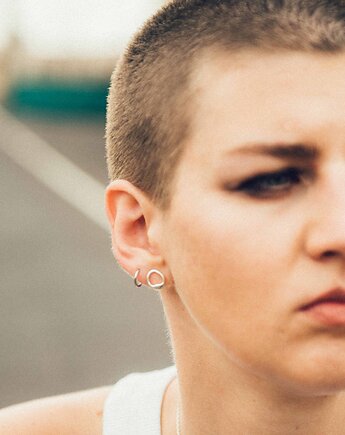 SMOOTH midi/ silver earrings, Filimoniuk