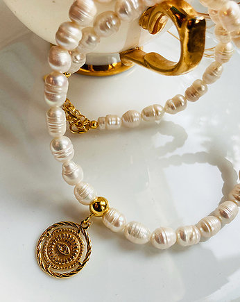 Naszyjnik naturalne perły, choker na prezent, Anemon Atelier