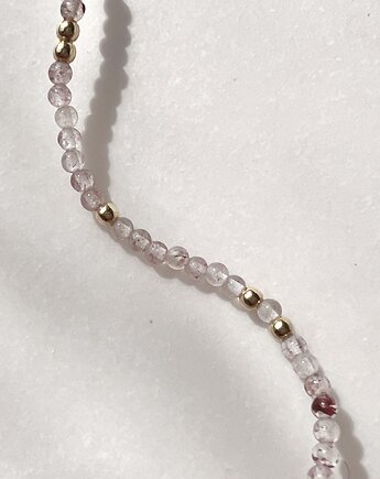 Naszyjnik MALINA kryształ górski kamienie naturalne, ATdiament