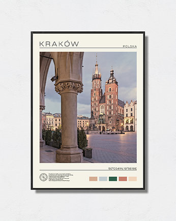 Kraków plakat w stylu retro, Pas De LArt