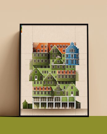 Plakat Hotel Amsterdam, postmodernistyczne szaleństwo, Konrad Kunc