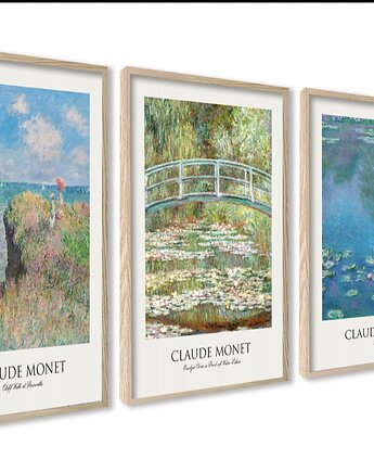 Plakaty dekoracyjne, ogród Monet, plakaty pejzaż, wiosenne, black dot studio