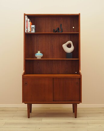 Biblioteczka tekowa, duński design, lata 70, projektant: Johannes Sorth, Przetwory design