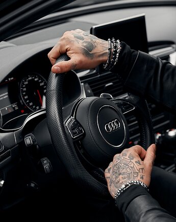 Set 3 męskich bransoletek metalic, Kulka Bransoletki