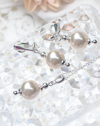 ROMANTIC PEARLS - KOMPLET BIŻUTERII srebro i perły, silvella