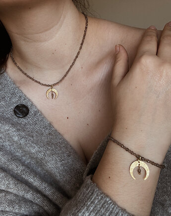 Zestaw Naszyjnik i bransoletka Kwarc Dymny, Chmolowska Jewellery