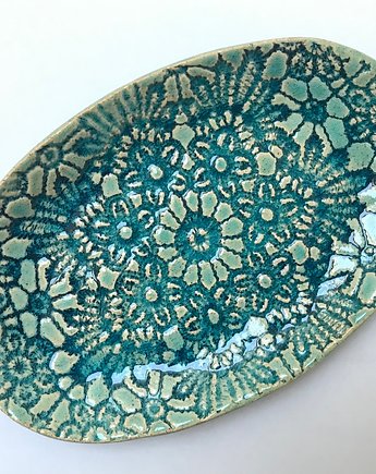 Koronkowa mydelniczka owalna, Ceramika Ana
