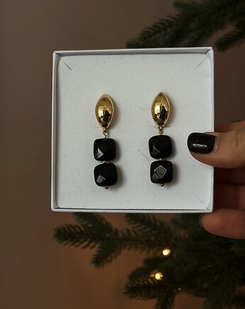 Kolczyki  Agat Czarny, Chmolowska Jewellery