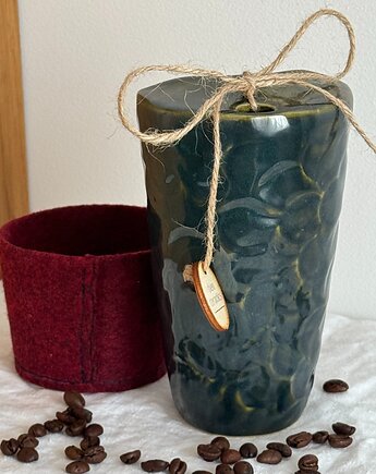 Ceramiczny kubek podróżny 400ml, bien.ceramics