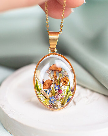 Naszyjnik z leśną kompozycją, nature gift
