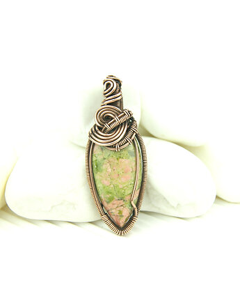 Wisiorek z unakitem, Blue Pearl Art