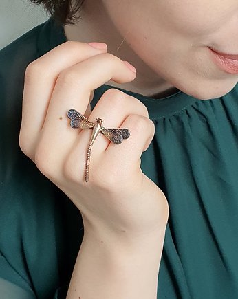 Pierścionek regulowany z ważką średnią, VENUS GALERIA