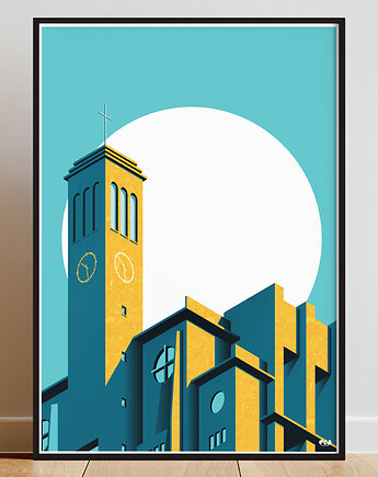 Plakat Kościół Najświętszego Serca Pana Jezusa, OKO MI SKOKO